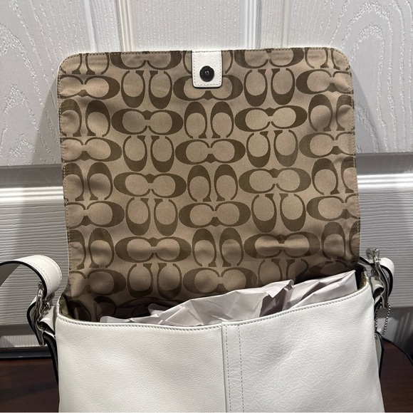 Coach White Leather Bag Purse Shoulder Crossbody Handbag Vintage Y2K - Picture 8 of 8